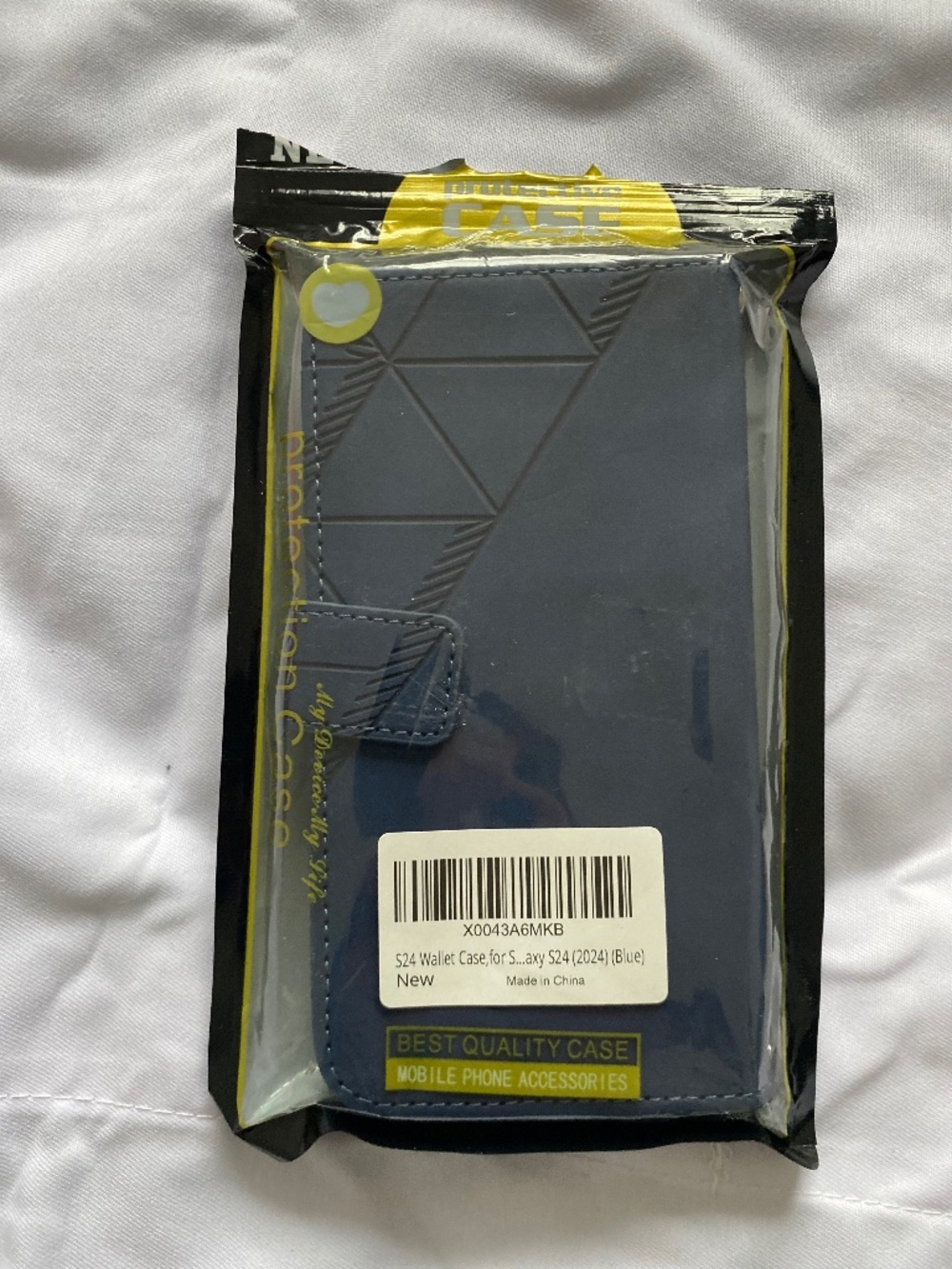 Samsung Galaxy S24 Wallet Case - Navy Blue Leather Folio - NIB